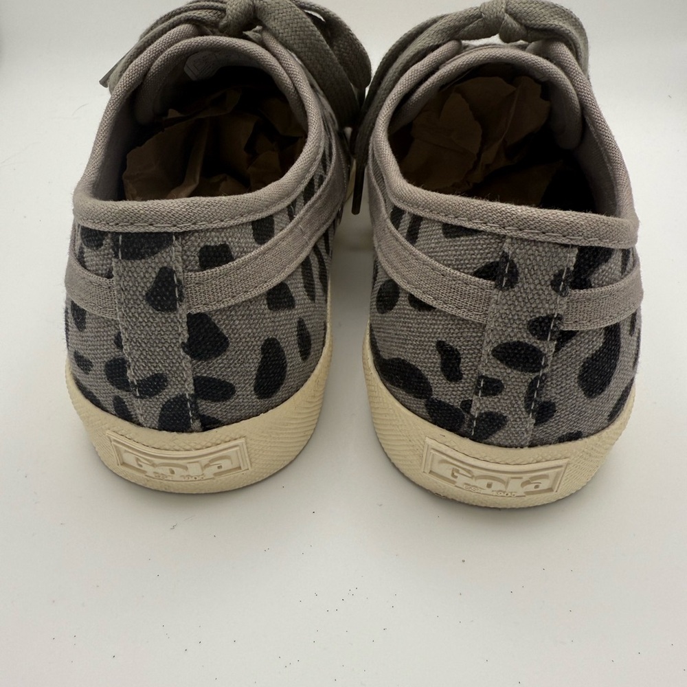 Gola Classics Women’s Classic Delta Sneakers Size 8 US / 9 EU Grey Black Leopard - Picture 4 of 11